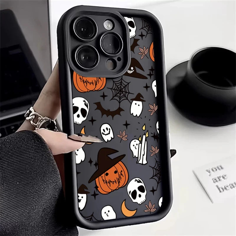 Halloween Pumpkin Ghost Silicone Phone Case