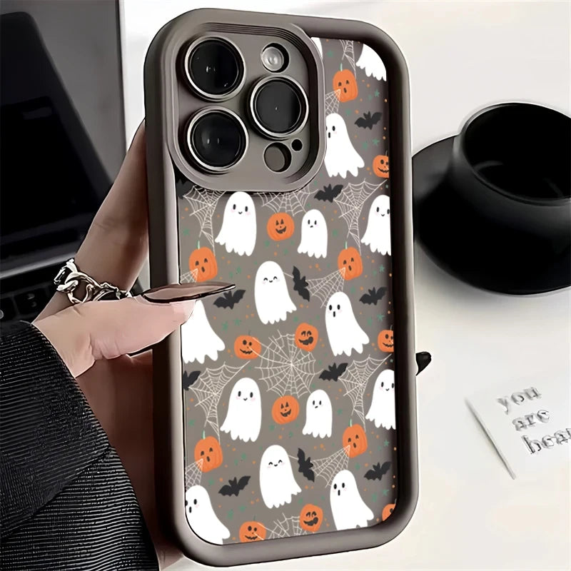 Halloween Pumpkin Ghost Silicone Phone Case