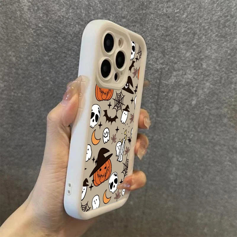 Halloween Pumpkin Ghost Silicone Phone Case