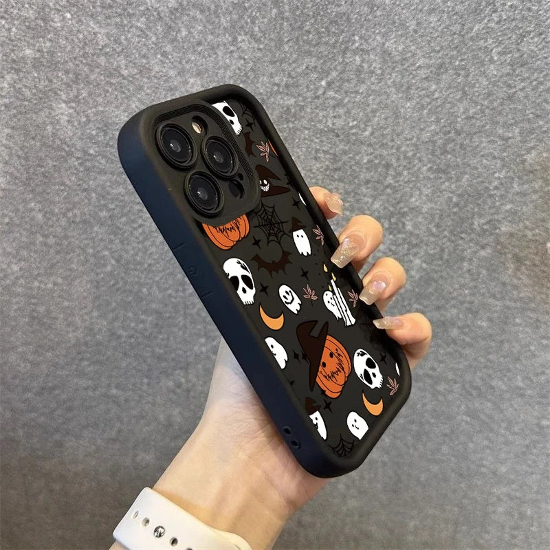 Halloween Pumpkin Ghost Silicone Phone Case