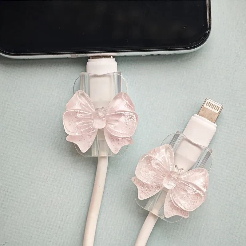 Pink Bow Cable Protector