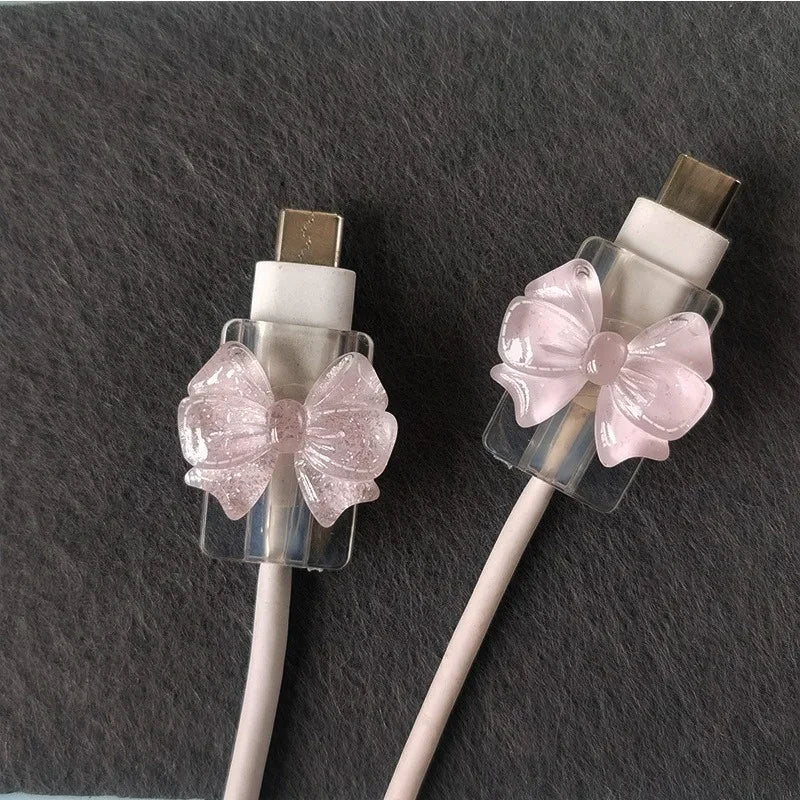 Pink Bow Cable Protector