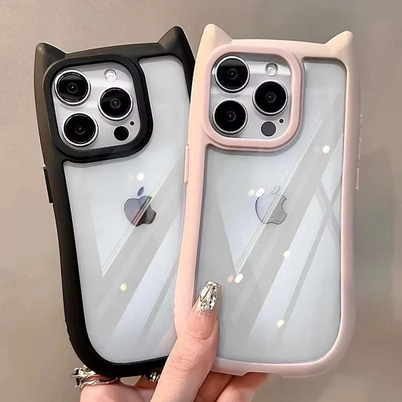 Silicone Cute Cat Ear Phone Case