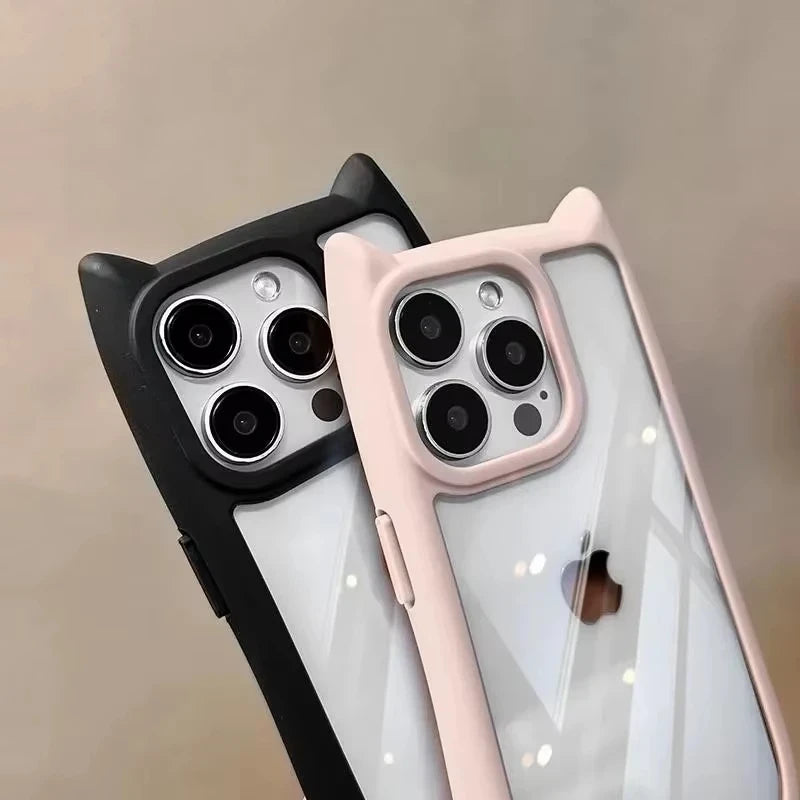 Silicone Cute Cat Ear Phone Case