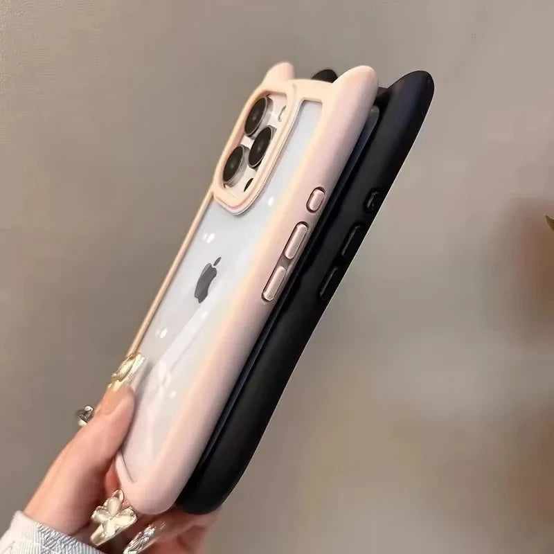 Silicone Cute Cat Ear Phone Case