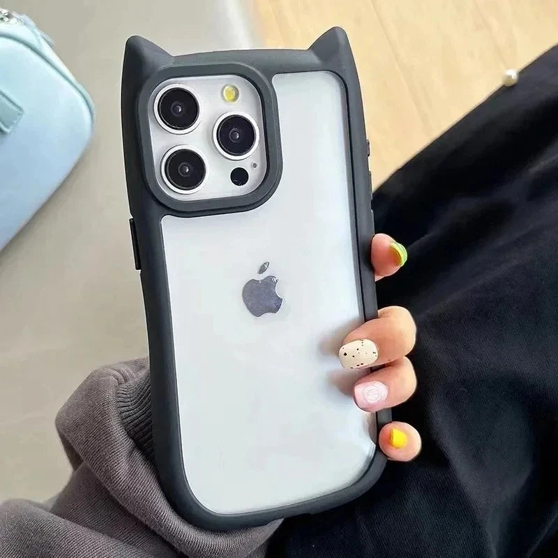 Silicone Cute Cat Ear Phone Case
