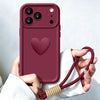 Heart Phone Case With Wrist Strap