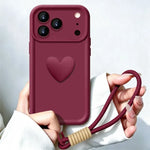 Heart Phone Case With Wrist Strap