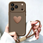 Heart Phone Case With Wrist Strap