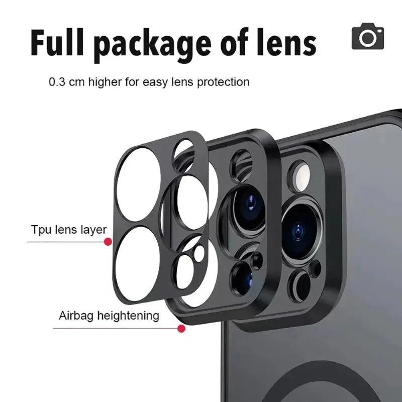 Matte Magnetic Shockproof Phone Case