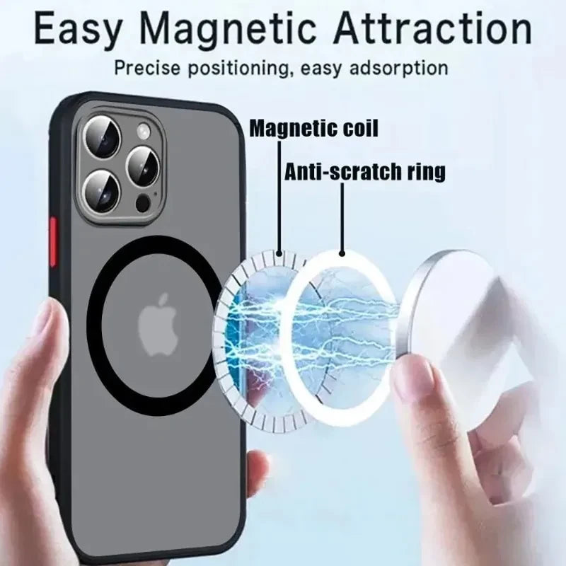 Matte Magnetic Shockproof Phone Case