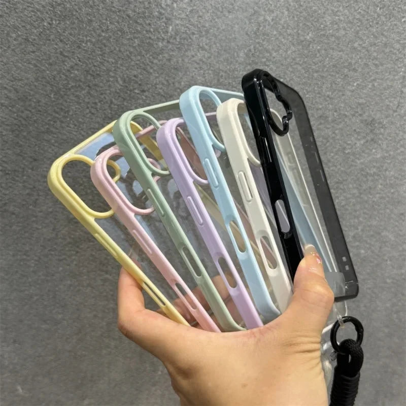 Candy Color Lanyard Phone Case