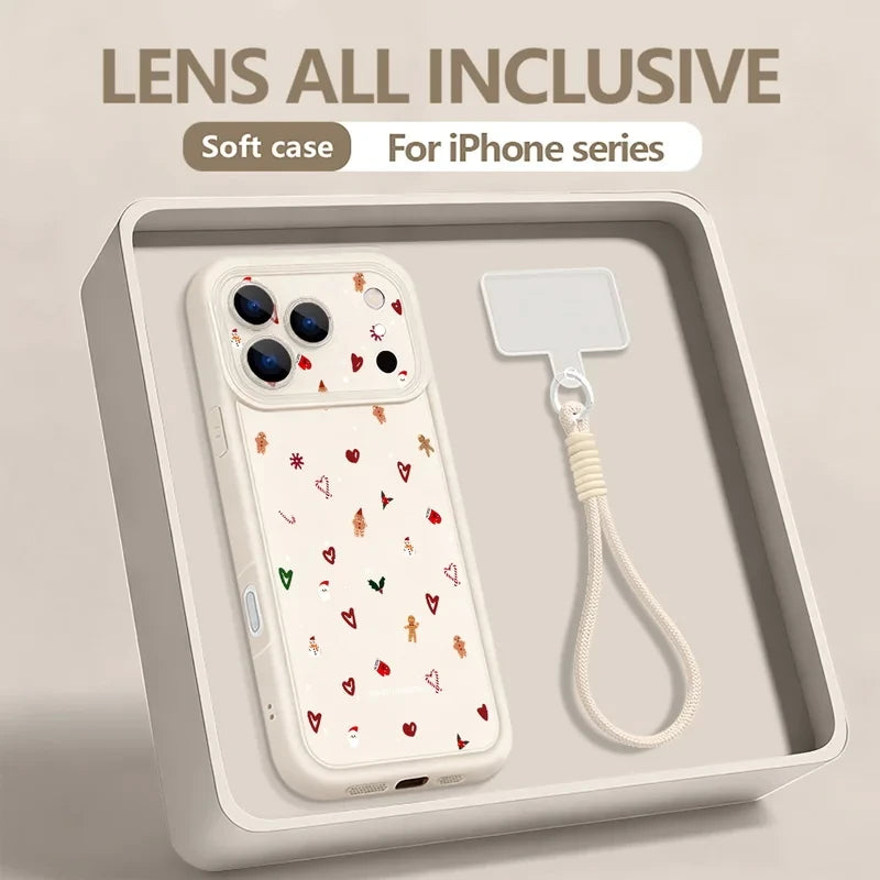 Christmas Elements Lanyard Phone Case