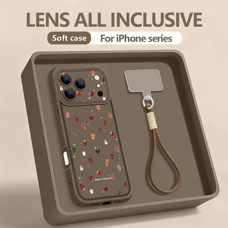 Christmas Elements Lanyard Phone Case