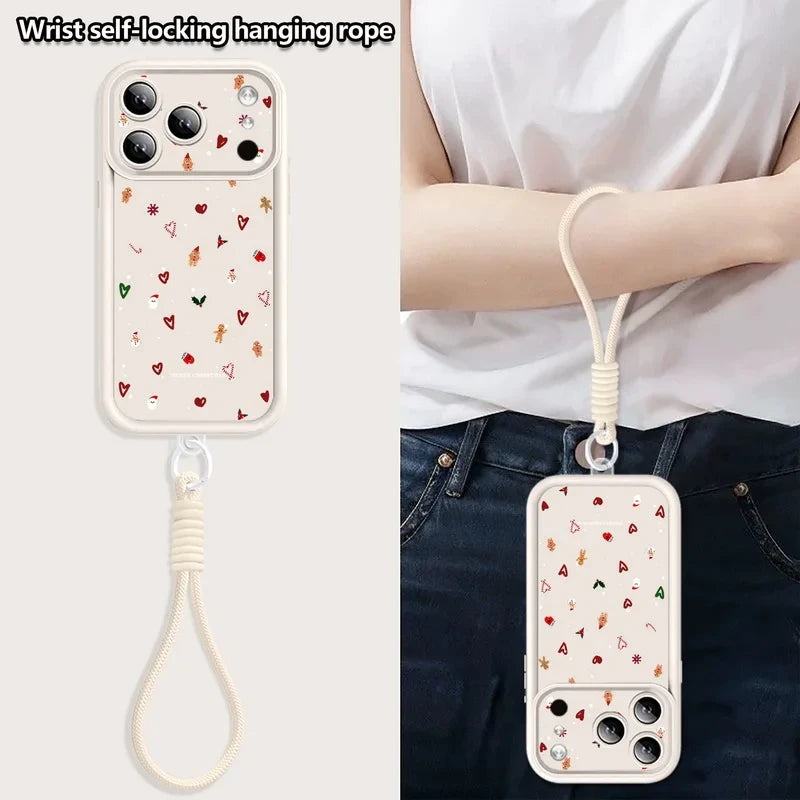 Christmas Elements Lanyard Phone Case