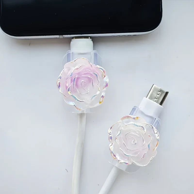 Gradient Floral Charger Protector Cover
