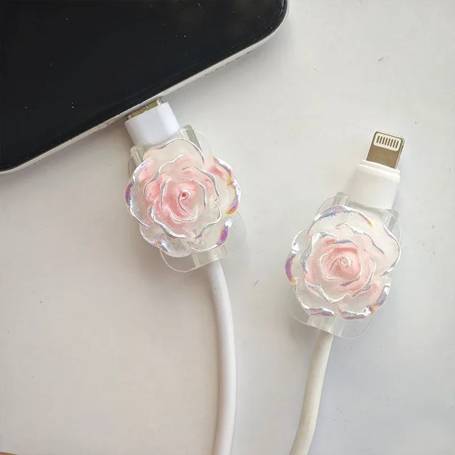 Gradient Floral Charger Protector Cover