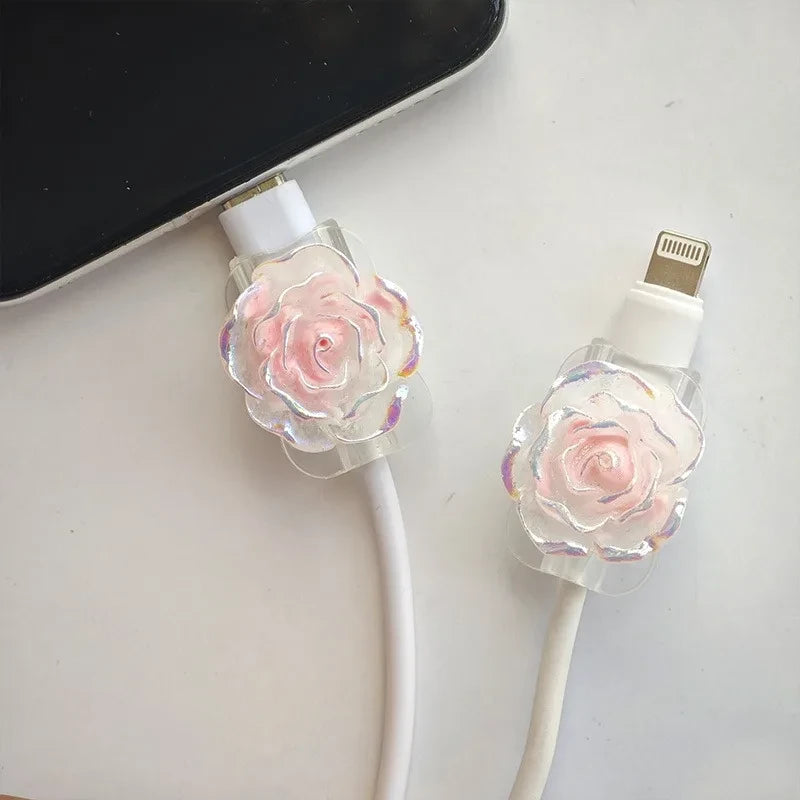 Gradient Floral Charger Protector Cover