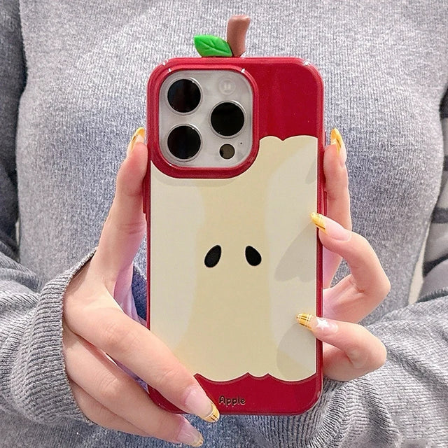 Korean Style 3D Apple Core Phone Case