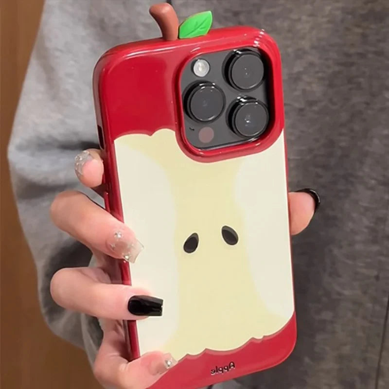 Korean Style 3D Apple Core Phone Case
