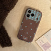 Retro Star Plating Leather Phone Case With Pendant